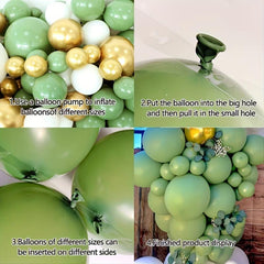 139pcs Green Balloon Garland Set Birthday Baby Shower Anniversary Gender Reveal