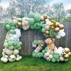 139pcs Green Balloon Garland Set Birthday Baby Shower Anniversary Gender Reveal