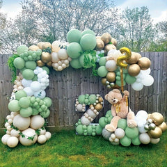 139pcs Green Balloon Garland Set Birthday Baby Shower Anniversary Gender Reveal