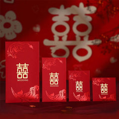 6pcs 2pcs Wedding Red Envelope Hot Stamping 'happy' 'lucky' Wedding Supplies