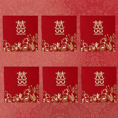 6pcs 2pcs Wedding Red Envelope Hot Stamping 'happy' 'lucky' Wedding Supplies