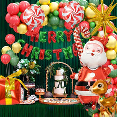160pc Christmas Balloon Wreath Arch Set Red Party Decoration Balloons