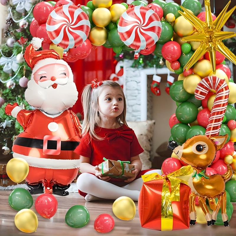 160pc Christmas Balloon Wreath Arch Set Red Party Decoration Balloons