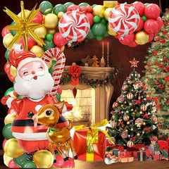 160pc Christmas Balloon Wreath Arch Set Red Party Decoration Balloons