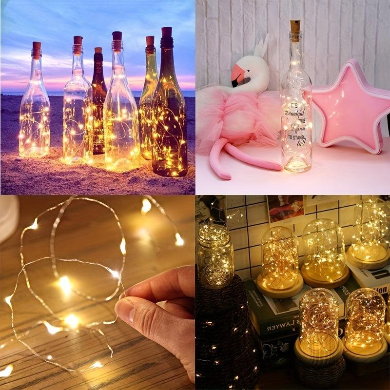 5pcs LED Bottle Stopper Lights Fairy Copper Wire String Lights