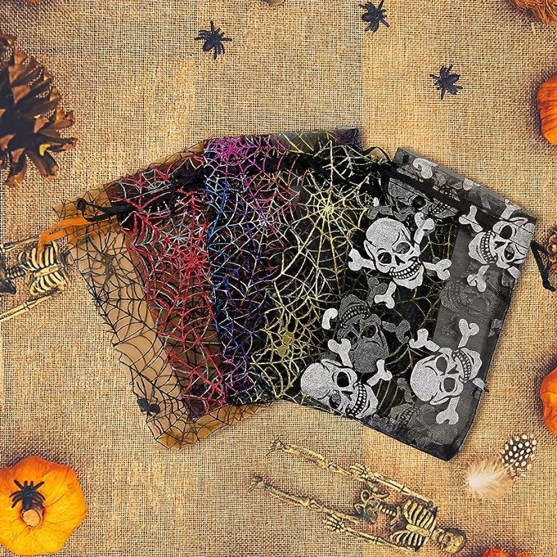 10pcs Halloween Organza Bags 10 Drawstring Goodie Treat Bags