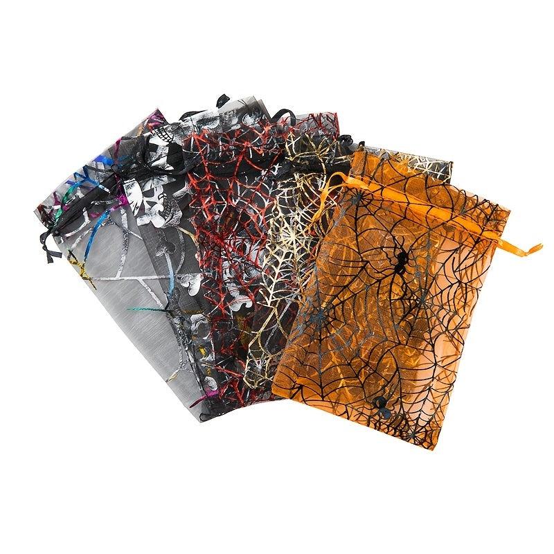 10pcs Halloween Organza Bags 10 Drawstring Goodie Treat Bags