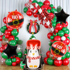 6pcs Christmas Party Decoration Supplies Happy Birthday Foil Balloon
