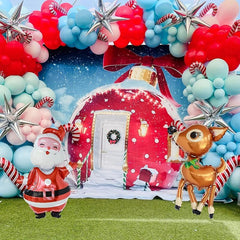 Christmas Balloon Garland Arch Kit with Various Balloons and Foil Decorations
