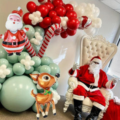 Christmas Balloon Garland Arch Kit with Various Balloons and Foil Decorations