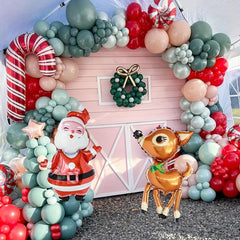 Christmas Balloon Garland Arch Kit with Various Balloons and Foil Decorations