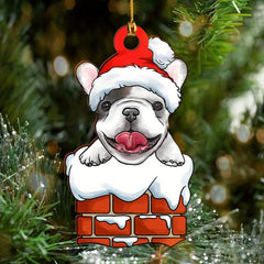 Christmas Acrylic Dog Pendant Holiday Decoration