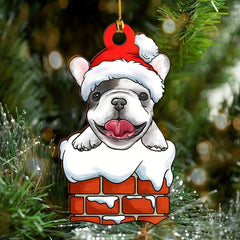 Christmas Acrylic Dog Pendant Holiday Decoration