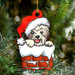 Christmas Acrylic Dog Pendant Holiday Decoration