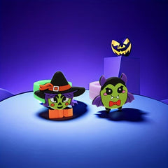 6pcs Halloween Rings for Children Witch Pumpkin Ghost Skull Finger Rings