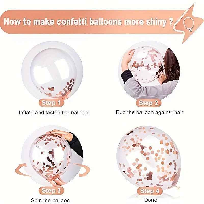 138pcs Rose Golden Balloon Arch Kit For Birthday Wedding Party