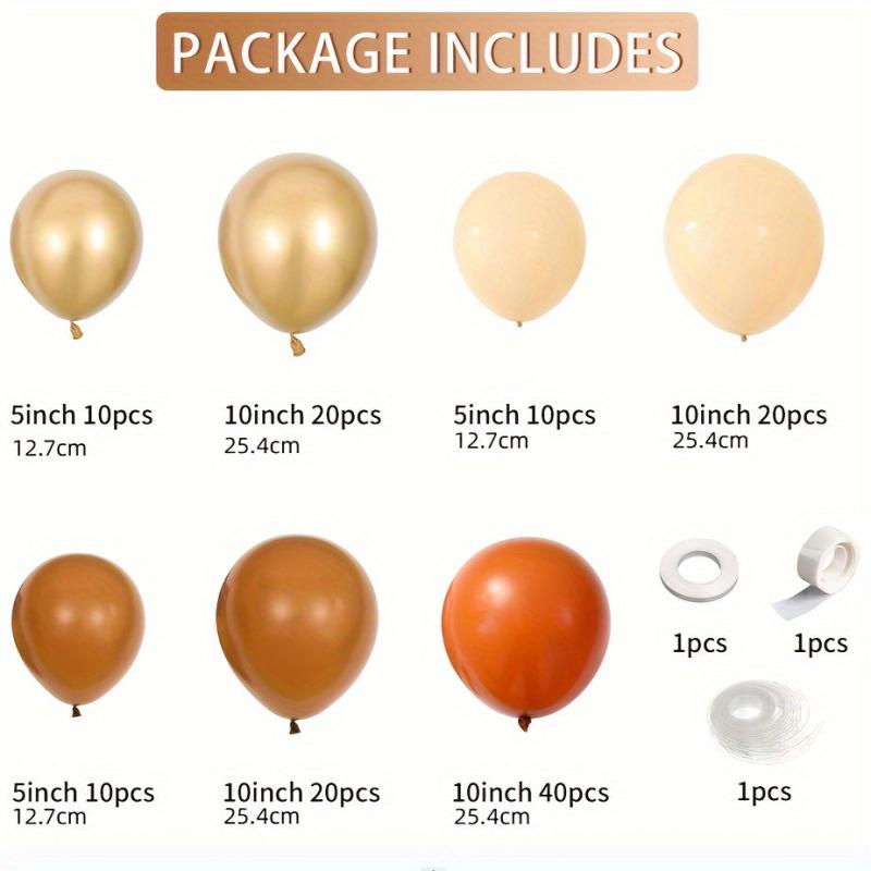 133pcs Orange Golden Balloons Arch Garland Kit Autumn Party Decor