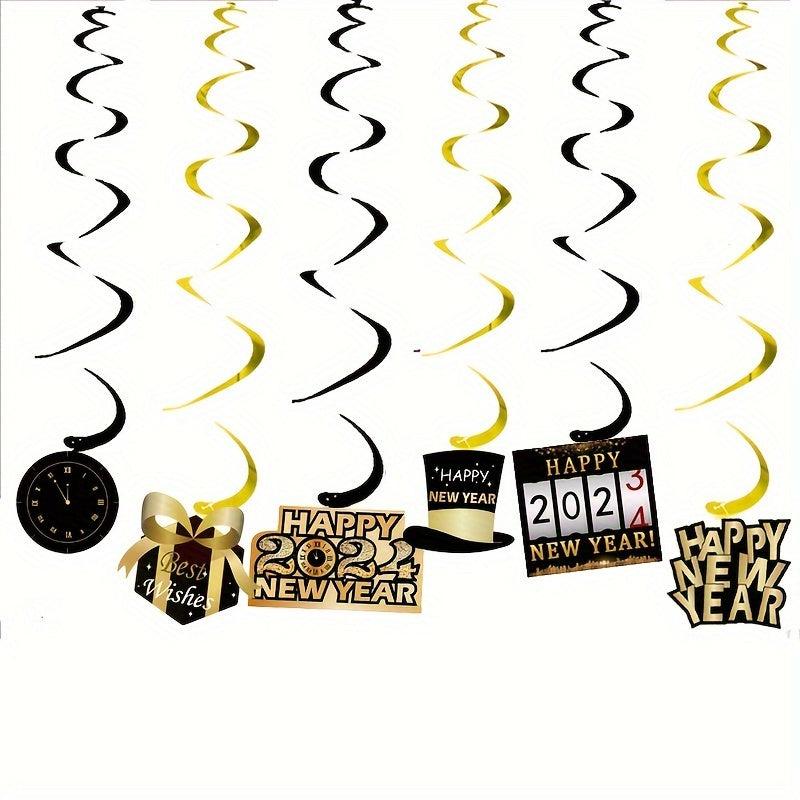 Year Fishtail Flag Spiral Decoration Year Banner Party Decoration