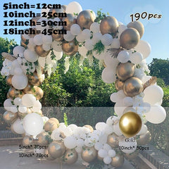 190pcs Balloons Memorial Garland Party Backdrop Baby Shower Supplies