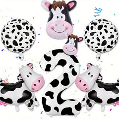 Cow Balloons Cow Theme Birthday Party Decorations Cow Print Number Balloons