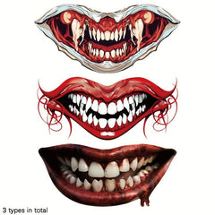3pcs Halloween Party Decoration Mouth Tattoo Paste
