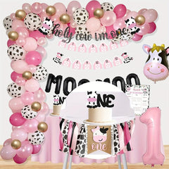 Cow 1st Birthday Party Decorations Farm Supplies Animal Cow Party Decor