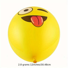 20pcs Yellow Smile Face Balloons with Expressions for Party