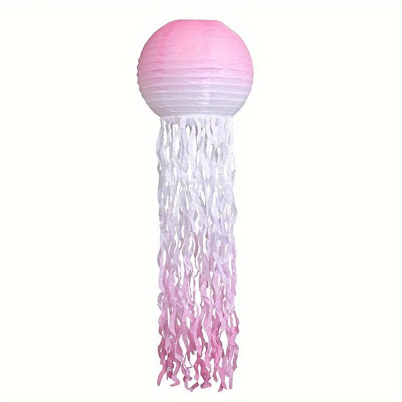 Jellyfish Lantern 10 Inch Gradient Pink With Beard Gradient Lantern