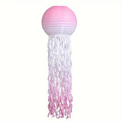 Jellyfish Lantern 10 Inch Gradient Pink With Beard Gradient Lantern