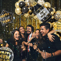 80pcs Golden Theme Year Balloon Chain Set for Party Decoration