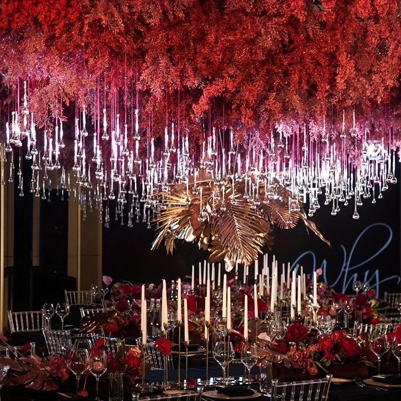 10pcs Acrylic Water Drop Crystal Bead Curtain Pendant Home Decor