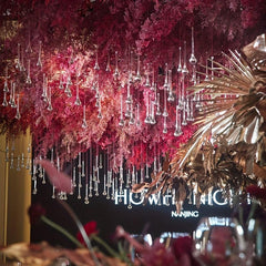 10pcs Acrylic Water Drop Crystal Bead Curtain Pendant Home Decor