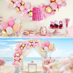 104pcs Golden Pink Balloon Garland Arch Set