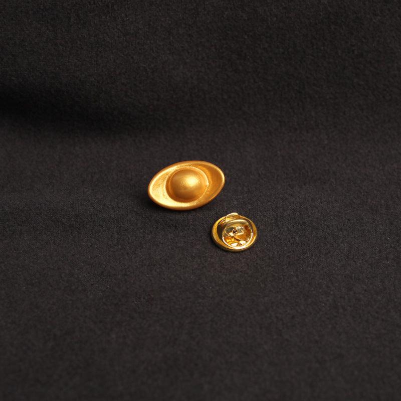 2pcs Bonanza Golden Cartoon Nuggets Brooches Badges Clothes Bags Accessories