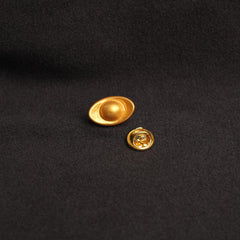 2pcs Bonanza Golden Cartoon Nuggets Brooches Badges Clothes Bags Accessories