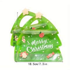 5pcs Christmas Self Adhesive Treat Bag Candy Bags Resealable Bags