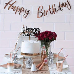 Happy 25th Birthday Cake Topper Glitter Cheers Fabulous Cake Decoration