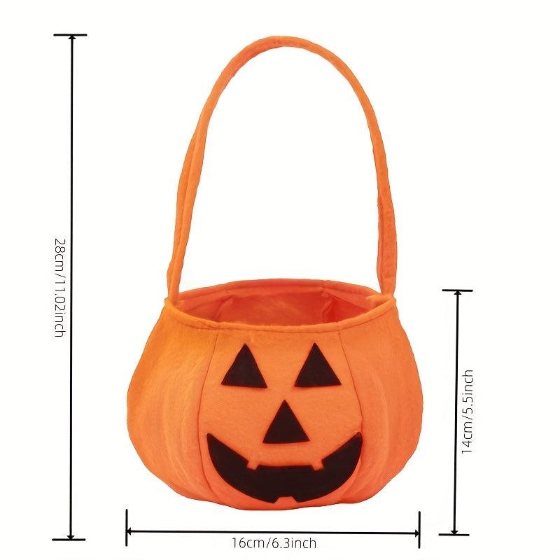 2pcs Halloween Pumpkin Candy Bags Non-Woven Fabric Handheld Party Supplies