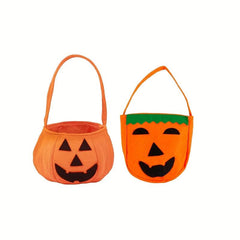 2pcs Halloween Pumpkin Candy Bags Non-Woven Fabric Handheld Party Supplies