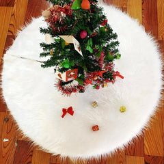 Plush Rabbit Hair Christmas Tree Skirt Decorations