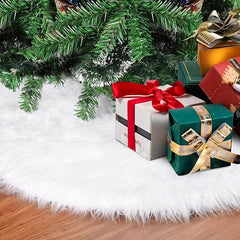 Plush Rabbit Hair Christmas Tree Skirt Decorations