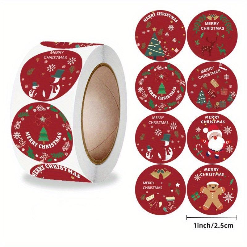 500pcs Christmas Gift Seal Stickers Merry Christmas Santa Claus Label