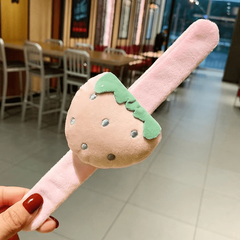 Cartoon Snap Ring Plush Bracelet for Girls