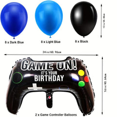 Gamepad Birthday Party Number Balloon Pull Flag Set