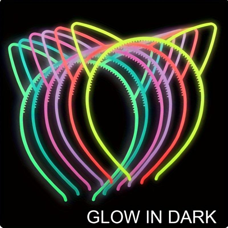 Glowing Cat Ears Hairband Luminous Hairband Women Birthday Headwear