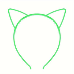 Glowing Cat Ears Hairband Luminous Hairband Women Birthday Headwear