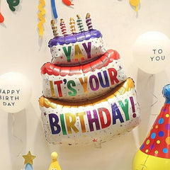 Cake Decorations 3-layer Cake Aluminum Film Balloon Birthday Party Props
