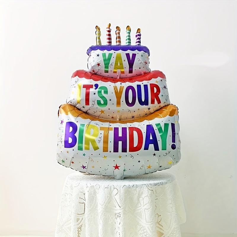 Cake Decorations 3-layer Cake Aluminum Film Balloon Birthday Party Props