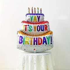 Cake Decorations 3-layer Cake Aluminum Film Balloon Birthday Party Props