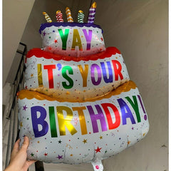 Cake Decorations 3-layer Cake Aluminum Film Balloon Birthday Party Props